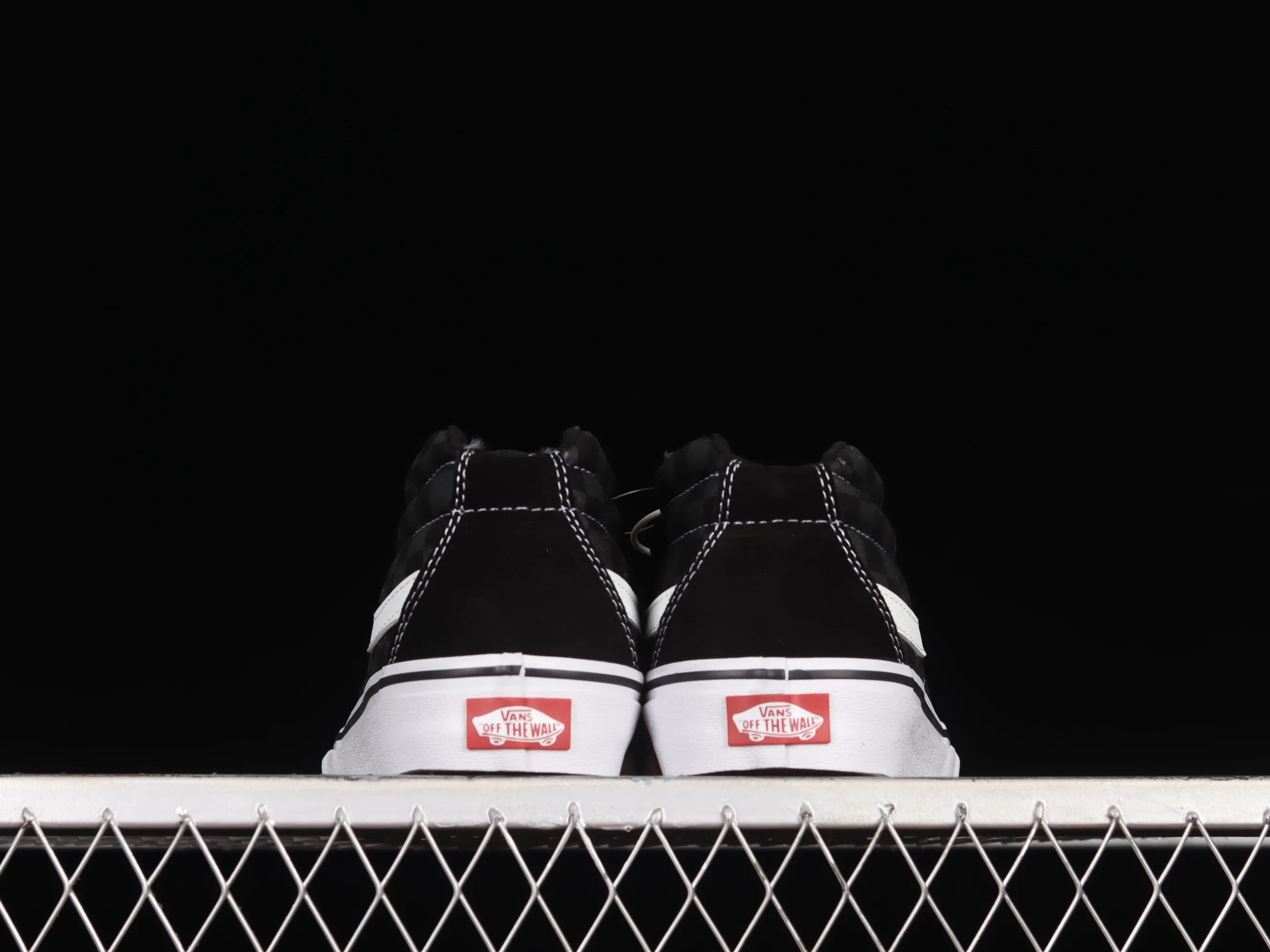 All categories Vans Vans series Vans Mid Vans China Vans SK8-Mid Vans black checkerboard Chinese casual sneakers VN0A347UFGD